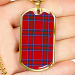 Inverness District Scottish Clan Tartan Military Dog Tag Necklace Jewelry