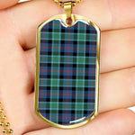 MacTaggart Scottish Clan Tartan Military Dog Tag Necklace Jewelry