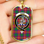 Haig Scottish Clan Tartan Military Dog Tag Necklace Jewelry