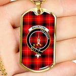 MacIntyre Modern Scottish Clan Tartan Military Dog Tag Necklace Jewelry