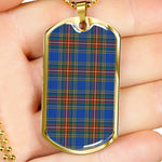 MacBeth Ancient Scottish Clan Tartan Military Dog Tag Necklace Jewelry