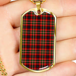 Innes Of Moray Scottish Clan Tartan Military Dog Tag Necklace Jewelry