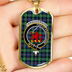 Farquharson Ancient Scottish Clan Tartan Military Dog Tag Necklace Jewelry