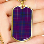 Pride Of Glencoe Scottish Clan Tartan Military Dog Tag Necklace Jewelry