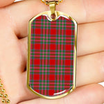 MacBean Scottish Clan Tartan Military Dog Tag Necklace Jewelry