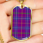 Jackson Scottish Clan Tartan Military Dog Tag Necklace Jewelry