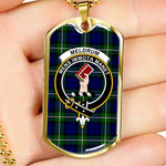 Meldrum Forbes Scottish Clan Tartan Military Dog Tag Necklace Jewelry