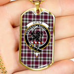 Little Dress Scottish Clan Tartan Military Dog Tag Necklace Jewelry