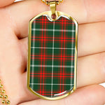 Prince Of Wales Scottish Clan Tartan Military Dog Tag Necklace Jewelry