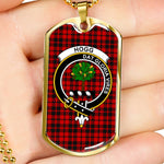 Hogg Scottish Clan Tartan Military Dog Tag Necklace Jewelry