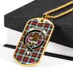 Graham Scottish Clan Tartan Military Dog Tag Necklace Jewelry