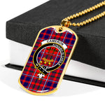Cameron Of Lochiel Modern Scottish Clan Tartan Military Dog Tag Necklace Jewelry