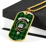 Kincaid Scottish Clan Tartan Military Dog Tag Necklace Jewelry