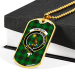 Kinloch Scottish Clan Tartan Military Dog Tag Necklace Jewelry