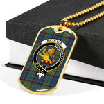 Nicolson Hunting Ancient Scottish Clan Tartan Military Dog Tag Necklace Jewelry