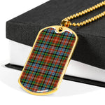 Caledonia Ancient Scottish Clan Tartan Military Dog Tag Necklace Jewelry