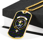 Murray Dysart Of Atholl Modern Scottish Clan Tartan Military Dog Tag Necklace Jewelry