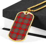 MacBean Scottish Clan Tartan Military Dog Tag Necklace Jewelry