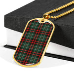 MacDiarmid Modern Scottish Clan Tartan Military Dog Tag Necklace Jewelry
