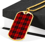 Ettrick District Scottish Clan Tartan Military Dog Tag Necklace Jewelry