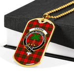 Cairns Scottish Clan Tartan Military Dog Tag Necklace Jewelry