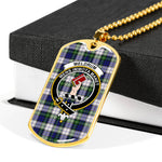 Meldrum Gordon Dress Scottish Clan Tartan Military Dog Tag Necklace Jewelry