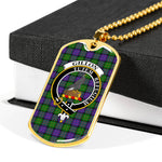 Gillon Scottish Clan Tartan Military Dog Tag Necklace Jewelry
