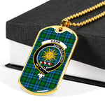 Kerr Hunting Scottish Clan Tartan Military Dog Tag Necklace Jewelry