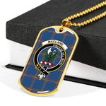 MacLaine Of Lochbuie Hunting Scottish Clan Tartan Military Dog Tag Necklace Jewelry