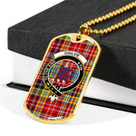 Ogilvie Of Airlie Ancient Scottish Clan Tartan Military Dog Tag Necklace Jewelry