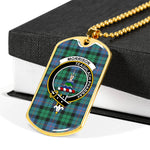 Morrison Ancient Scottish Clan Tartan Military Dog Tag Necklace Jewelry