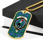Glen Ancient Scottish Clan Tartan Military Dog Tag Necklace Jewelry