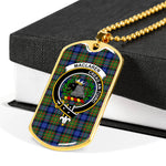 MacLaren Scottish Clan Tartan Military Dog Tag Necklace Jewelry