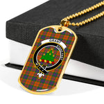 Grant Of Edinchat Scottish Clan Tartan Military Dog Tag Necklace Jewelry
