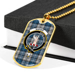 Napier Modern Scottish Clan Tartan Military Dog Tag Necklace Jewelry