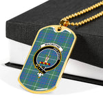 MacIntyre Hunting Ancient Scottish Clan Tartan Military Dog Tag Necklace Jewelry