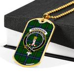 Henderson Modern Scottish Clan Tartan Military Dog Tag Necklace Jewelry