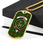 Maxwell Hunting Scottish Clan Tartan Military Dog Tag Necklace Jewelry