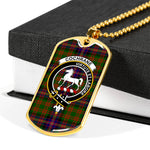 Cochrane Modern Scottish Clan Tartan Military Dog Tag Necklace Jewelry