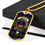 Cameron Of Erracht Modern Scottish Clan Tartan Military Dog Tag Necklace Jewelry
