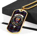 Nairn Scottish Clan Tartan Military Dog Tag Necklace Jewelry