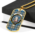 Napier Ancient Scottish Clan Tartan Military Dog Tag Necklace Jewelry