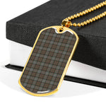 Outlander Fraser Scottish Clan Tartan Military Dog Tag Necklace Jewelry