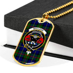 MacLeod Of Harris Modern Scottish Clan Tartan Military Dog Tag Necklace Jewelry