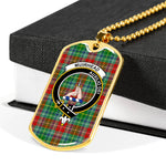 Muirhead Scottish Clan Tartan Military Dog Tag Necklace Jewelry