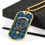 MacCorquodale Scottish Clan Tartan Military Dog Tag Necklace Jewelry