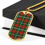 Prince Of Wales Scottish Clan Tartan Military Dog Tag Necklace Jewelry