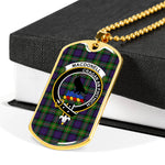 MacDonell Of Glengarry Scottish Clan Tartan Military Dog Tag Necklace Jewelry