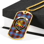 Nicolson Scottish Clan Tartan Military Dog Tag Necklace Jewelry