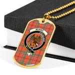 Munro Ancient Scottish Clan Tartan Military Dog Tag Necklace Jewelry